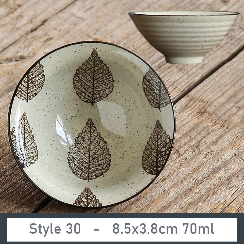 1 PCS Antique Plant Ash Porcelain Teacup Travel Ceramic Tea Bowl Anti Scaling Handmade Cone Cup Retro Meditation Cup Teaset 70ml